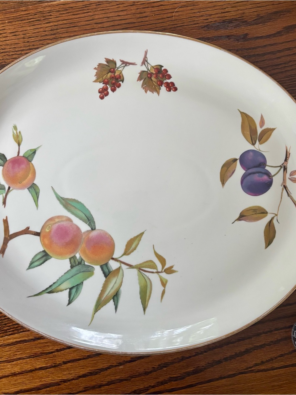 Vintage Royal Worcester "Evesham Gold" 37cm (14.75 inch) Oval Serving Platter